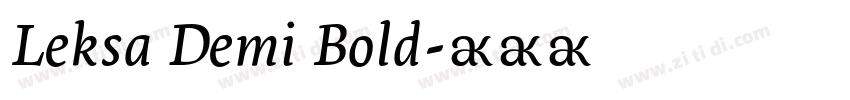 Leksa Demi Bold字体转换
